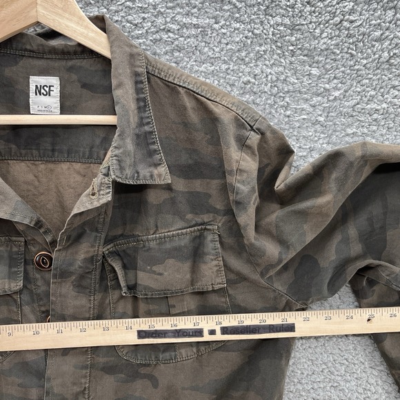 NSF Jacket Womens Large Army Green Camo Military Field Lightweight USA - Picture 7 of 11
